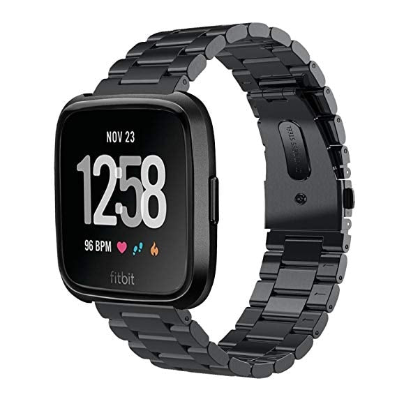 Fitbit versa metal on sale strap