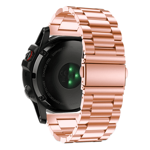 Garmin Fenix 5X rose gold stainless steel link strap Fabulously Fit